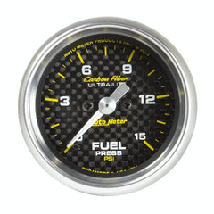 AutoMeter Products 4761 GAUGE; FUEL PRESSURE; 2 1/16in.; 15PSI; DIGITAL STEPPER MOTOR; CARBON FIBER