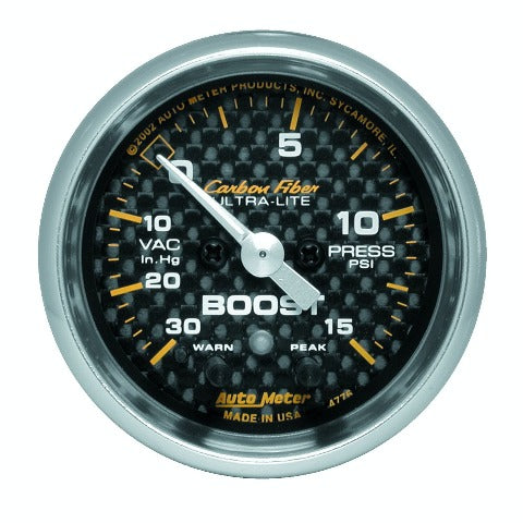 AutoMeter Products 4776 Boost/Vac 30 In. Hg/15 PSI