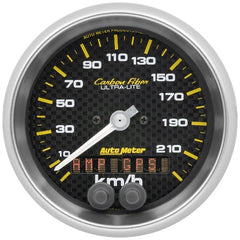 AutoMeter Products 4780-M Speedometer Gauge, 3 3/8, 225km/h, GPS, Carbon Fiber