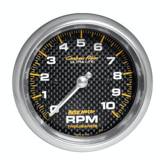 AutoMeter Products 4798 Gauge; Tachometer; 3 3/8in.; 10k RPM; In-Dash; Carbon Fiber