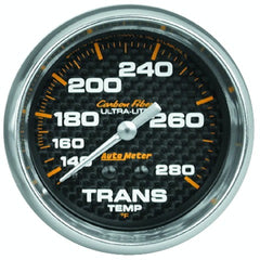 AutoMeter Products 4851 Gauge; Transmission Temp; 2 5/8in.; 140-280? F; Mechanical; Carbon Fiber