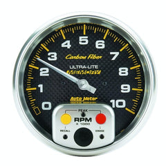 AutoMeter Products 4894 GAUGE; TACHOMETER; 5in.; 10K RPM; IN-DASH W/PEAK MEMORY; CARBON FIBER