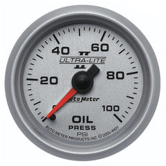 AutoMeter Products 4921 Gauge; Oil Pressure; 2 1/16in.; 100psi; Mechanical; Ultra-Lite II