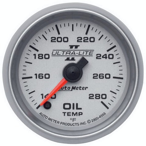 AutoMeter Products 4956 Gauge; Oil Temp; 2 1/16in.; 140-280? F; Digital Stepper Motor; Ultra-Lite II