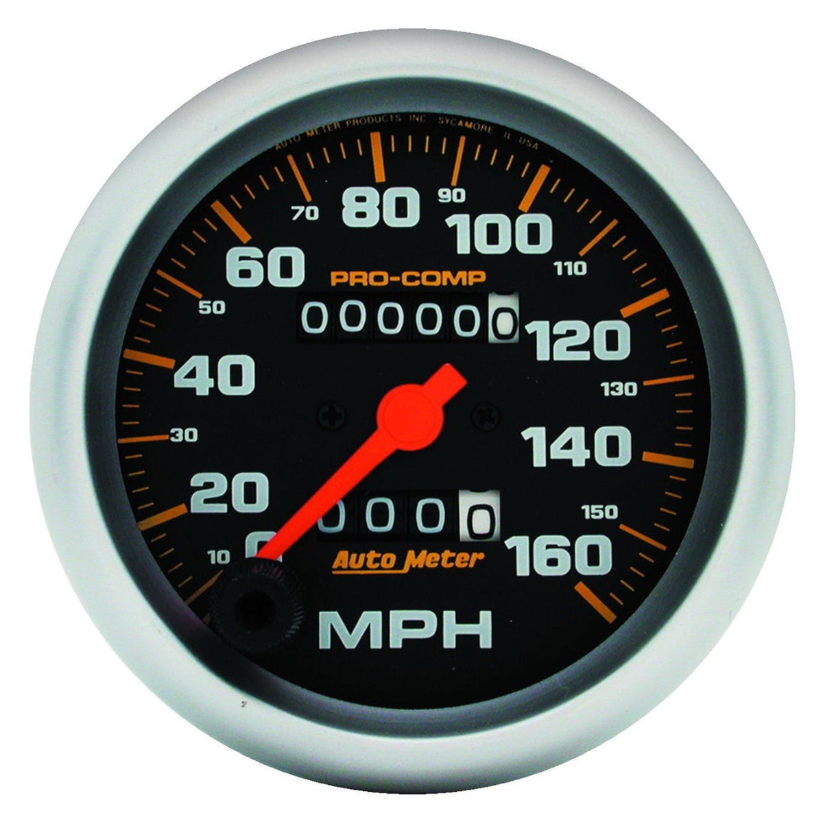 AutoMeter Products 5153 Pro-Comp Mechanical In-Dash Speedometer 3 3/8in. 160 MPH Resettable Trip