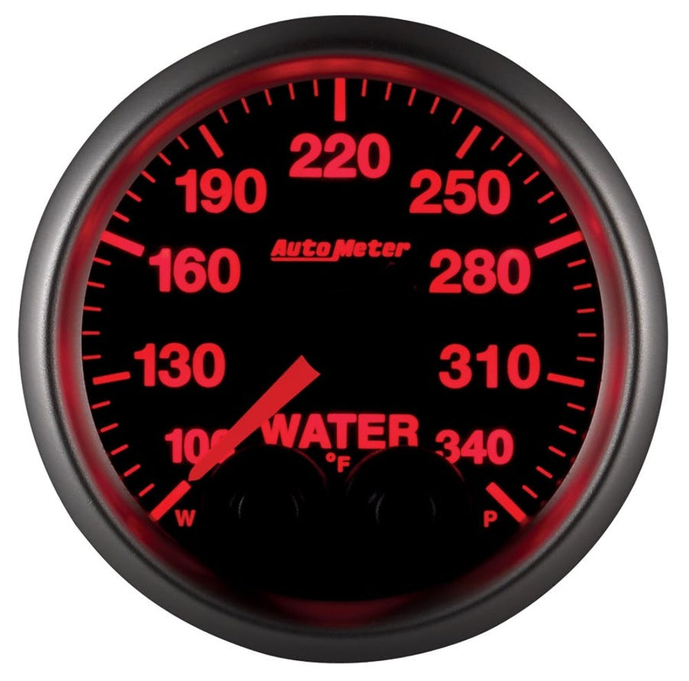 AutoMeter Products 5655 Gauge; Water Temp; 2 1/16in.; 340? F; Stepper Motor w/Peak/Warn; Elite