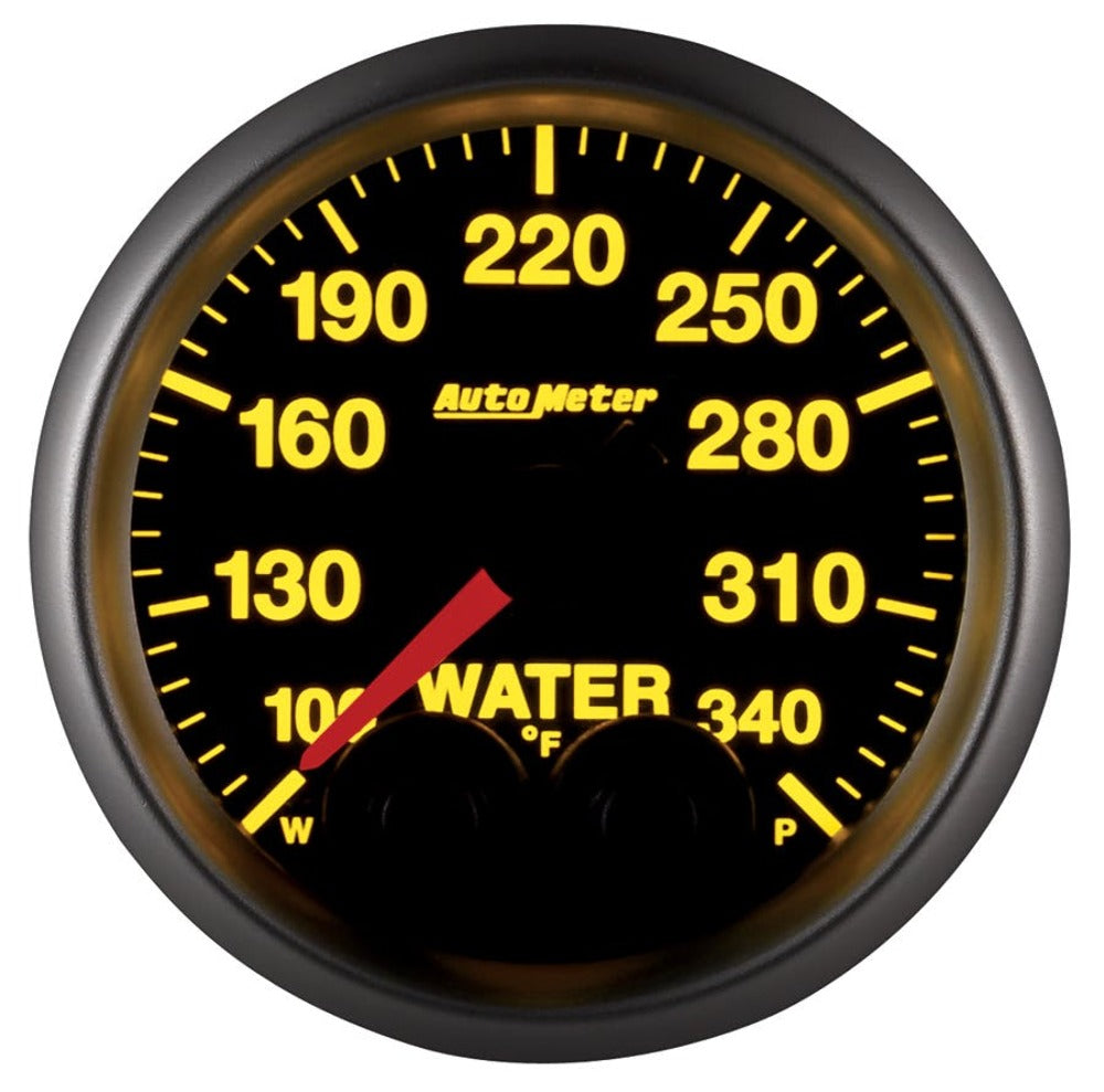 AutoMeter Products 5655 Gauge; Water Temp; 2 1/16in.; 340? F; Stepper Motor w/Peak/Warn; Elite