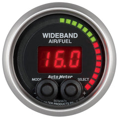 AutoMeter Products 5678 GAUGE; AIR/FUEL RATIO-PRO; 2 1/16in.; 10:1-20:1; DIGITAL W/PEAK/WARN; ELITE