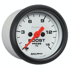 AutoMeter Products 5750 Low Pressure Boost Gauge; 2-1/16 Boost 0-15 psi, DSM Phantom