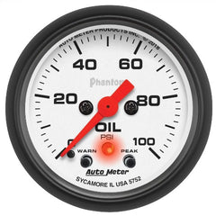 AutoMeter Products 5752 Oil Pressure Gauge 2-1/16 0-100psi