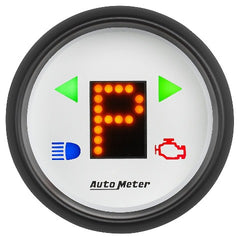 AutoMeter Products 5759 2-1/16 White Dial, Flat Lens, Black Super, Red Display