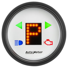 AutoMeter Products 5759 2-1/16 White Dial, Flat Lens, Black Super, Red Display