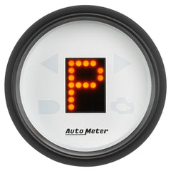 AutoMeter Products 5759 2-1/16 White Dial, Flat Lens, Black Super, Red Display