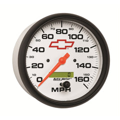 AutoMeter Products 5889-00406 GAUGE; SPEEDOMETER; 5in.; 160MPH; ELEC. PROGRAMMABLE; GM BOWTIE WHITE