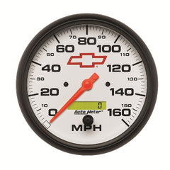 AutoMeter Products 5889-00406 GAUGE; SPEEDOMETER; 5in.; 160MPH; ELEC. PROGRAMMABLE; GM BOWTIE WHITE