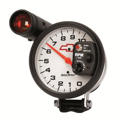 AutoMeter Products 5899-00406 GAUGE; TACH; 5in.; 10K RPM; PEDESTAL W/EXT. SHIFT-LITE; GM BOWTIE WHITE