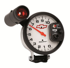 AutoMeter Products 5899-00406 GAUGE; TACH; 5in.; 10K RPM; PEDESTAL W/EXT. SHIFT-LITE; GM BOWTIE WHITE