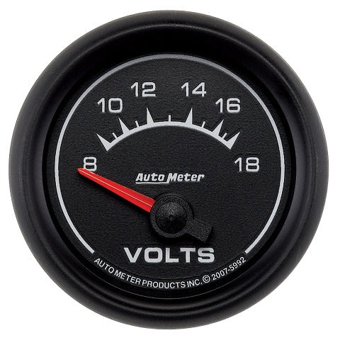 AutoMeter Products 5992 Gauge; Voltmeter; 2 1/16in.; 18V; Electric; ES