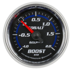 AutoMeter Products 6103-M2 Vac/Boost Gauge, 2 1/16, -1 - +2 Bar, Mechanical Cobalt