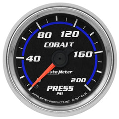 AutoMeter Products 6134 Oil Pressure Gauge 2 1/16, 200psi, Mechanical, Cobalt