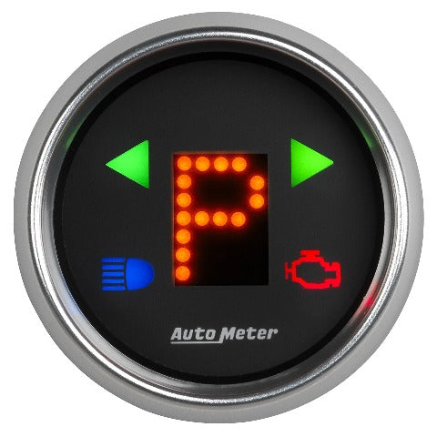 AutoMeter Products 6150 2-1/16 Black Dial, Flat Lens, Bright Super Bezel, Red Display