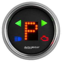 AutoMeter Products 6150 2-1/16 Black Dial, Flat Lens, Bright Super Bezel, Red Display