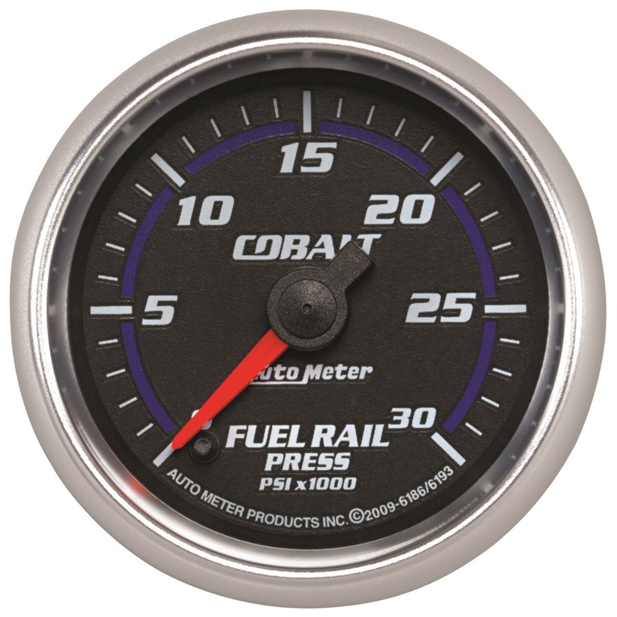 AutoMeter Products 6186 2-1/16 Fuel Rail Pressure Gauge Cobalt - 0 to 30,000 psi
