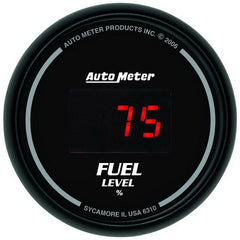 AutoMeter Products 6300 Gauge Kit; 5 pc.; 3 3/8in./2 1/16in.; Elec. Speedo.; Digital; Black Dial w/Red L
