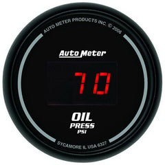 AutoMeter Products 6300 Gauge Kit; 5 pc.; 3 3/8in./2 1/16in.; Elec. Speedo.; Digital; Black Dial w/Red L