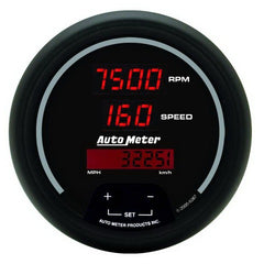 AutoMeter Products 6387 GAUGE; TACH/SPEEDO; 3 3/8in.; 260MPH/260 KM/H/10K RPM; ELEC. PROGRAM; DIGITAL; B
