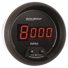 AutoMeter Products 6397 GAUGE; TACH; 3 3/8in.; 10K RPM; IN-DASH; DIGITAL; BLACK DIAL W/RED LED