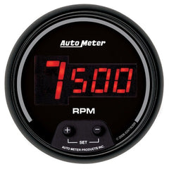 AutoMeter Products 6397 GAUGE; TACH; 3 3/8in.; 10K RPM; IN-DASH; DIGITAL; BLACK DIAL W/RED LED
