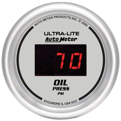 AutoMeter Products 6500 Gauge Kit; 5 pc.; 3 3/8in./2 1/16in.; Elec. Speedo.; Digital; Silver Dial w/Red