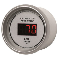 AutoMeter Products 6527 2-1/16in Oil Press, 0-100 PSI - Digital Silver