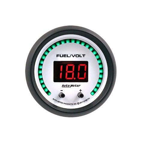 AutoMeter Products 6709-PH Gauge, Fuel/Volt, 2 1/16 Two Channel, Selectable, Phantom Elite Digital