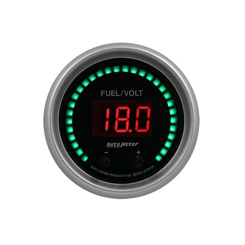 AutoMeter Products 6709-SC Gauge, Fuel/Volt, 2 1/16 Two Channel, Selectable, Sport-Comp Elite Digital