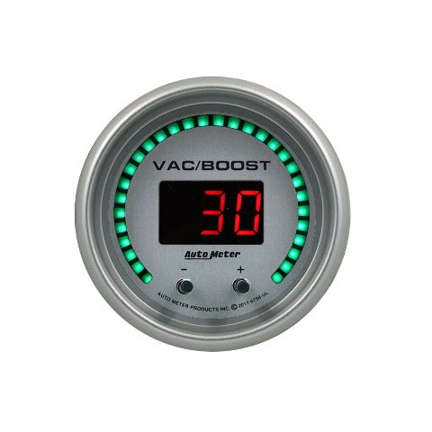 AutoMeter Products 6758-UL Gauge, Vac/Boost, 2 1/16, Two Channel, Selectable, Ultra-Lite Elite Digital