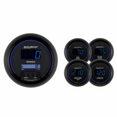 AutoMeter Products 6900 Gauge Kit; 5 pc.; 3 3/8in./2 1/16in.; Elec. Speedometer; Digital; Black Dial w/B