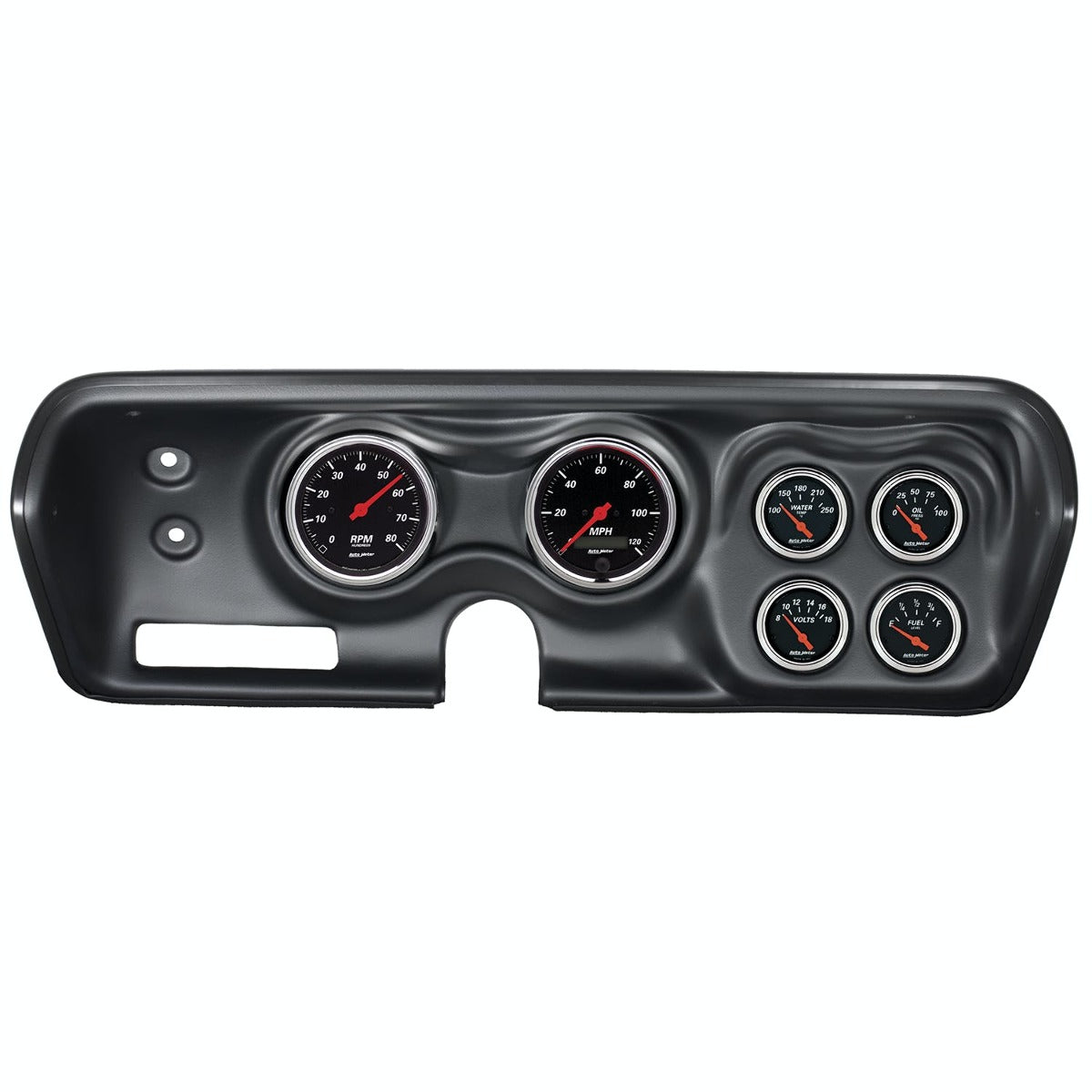 AutoMeter Products 7030-DB Gauge Kit, 6 pc Designer Black