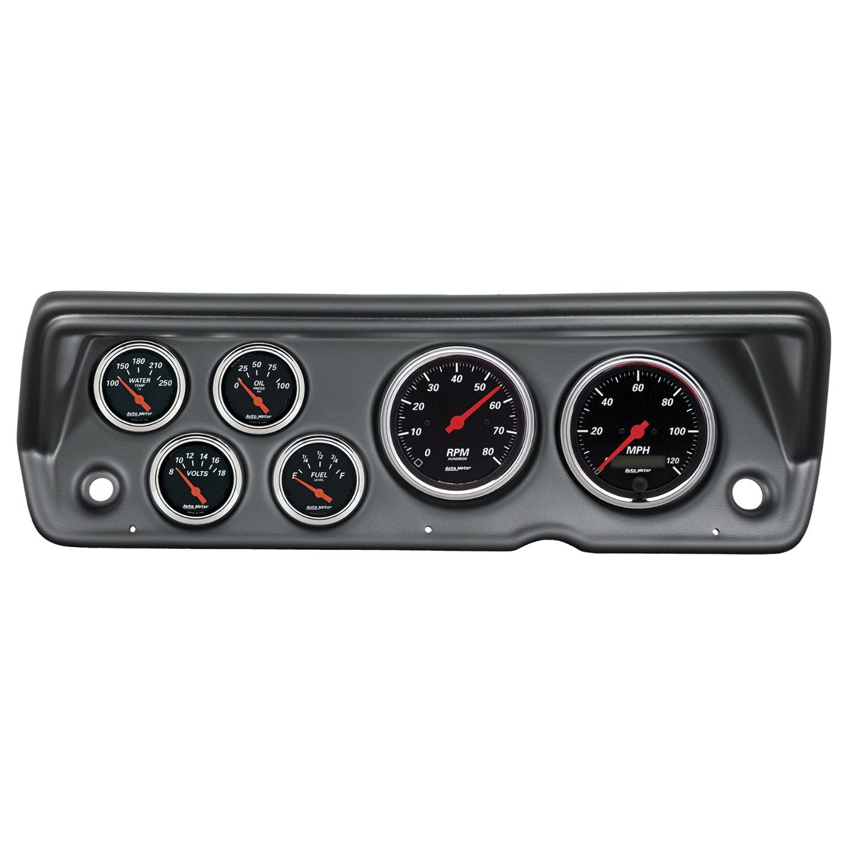 AutoMeter Products 7031-DB Gauge Kit, 6 pc Designer Black