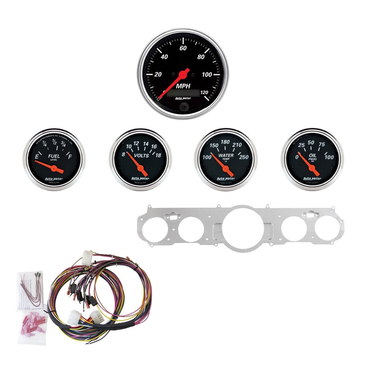AutoMeter Products 7035-DB 5 Gauge Direct-Fit Dash Kit, Designer Black