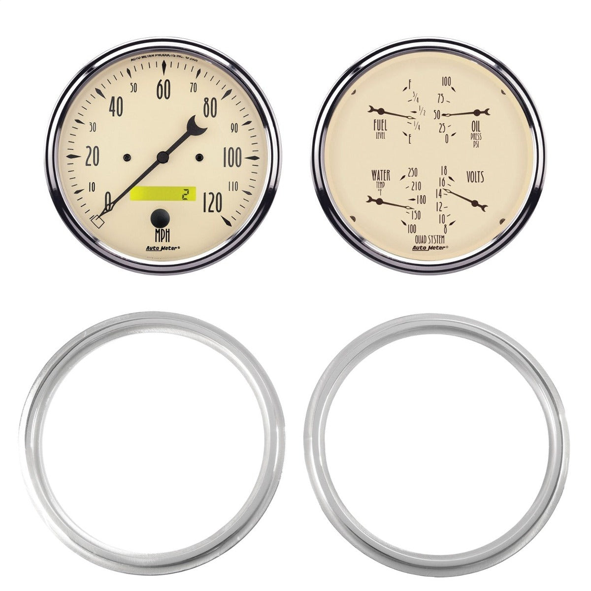 AutoMeter Products 7039-02 2 Gauge Direct Fit Dash Kit, Chevy Truck 47-53, 2 Gauge, Antique Beige