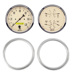 AutoMeter Products 7039-02 2 Gauge Direct Fit Dash Kit, Chevy Truck 47-53, 2 Gauge, Antique Beige