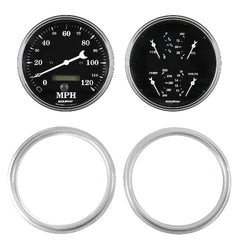 AutoMeter Products 7039-07 2 Gauge Direct Fit Dash Kit, Chevy Truck 47-53, 2 Gauge, Old Tyme Black