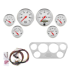 AutoMeter Products 7048-AW 6 Gauge Direct-Fit Dash Kit, Arctic White