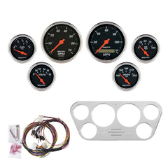 AutoMeter Products 7048-DB 6 Gauge Direct-Fit Dash Kit, Designer Black