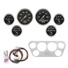 AutoMeter Products 7048-OTB 6 Gauge Direct-Fit Dash Kit, Old Tyme Black