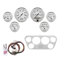 AutoMeter Products 7048-OTW 6 Gauge Direct-Fit Dash Kit, Old Tyme White