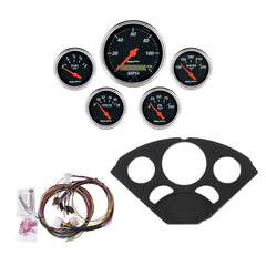AutoMeter Products 7055-DB 5 Gauge Direct-Fit Dash Kit, Designer Black