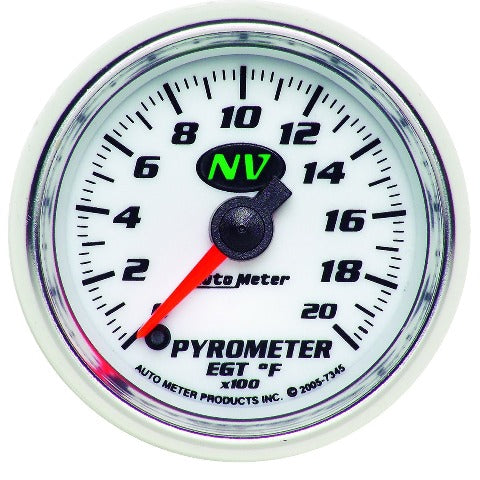 AutoMeter Products 7345 Gauge; Pyrometer (EGT); 2 1/16in.; 2000? F; Digital Stepper Motor; NV